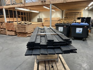 Blokhut profiel, zwart gespoten